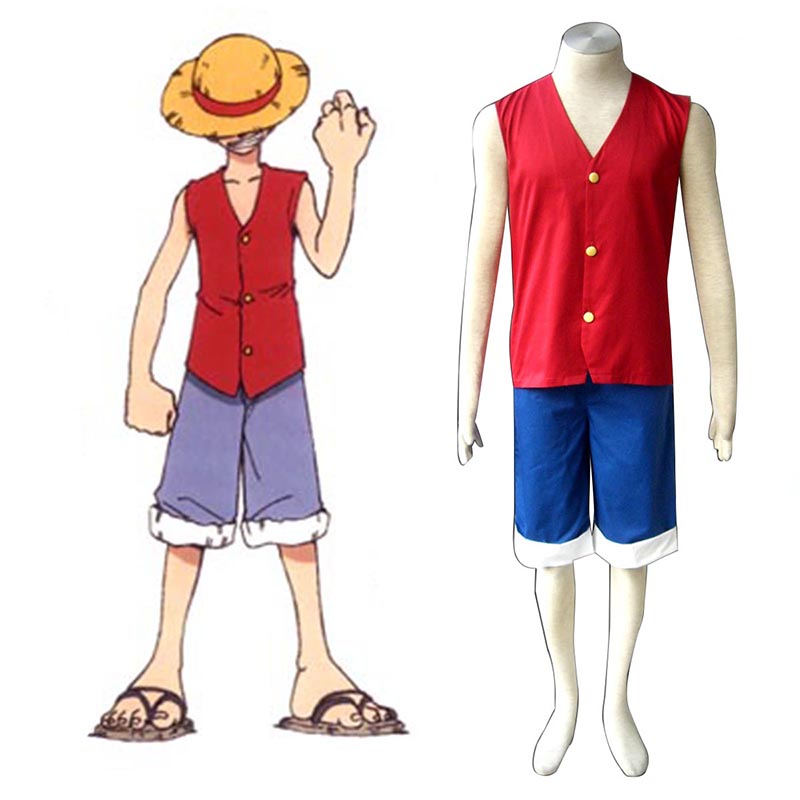 One Piece Monkey D. Luffy 1 Red Cosplay Costumes Canada