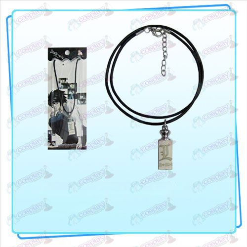 Death Note AccessoriesL flag weights black rope necklace
