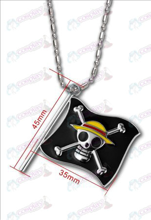 One Piece Accessories-Luffy pirate flag necklace
