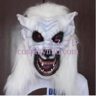Halloween White Wolf Head Mask