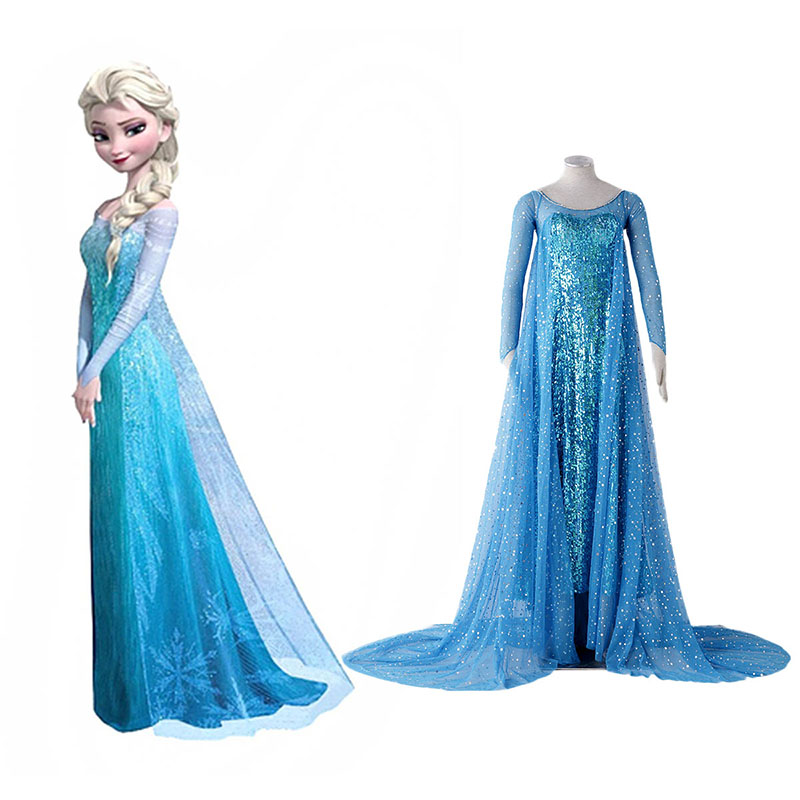 Frozen Elsa 1 Blue Cosplay Costumes Canada