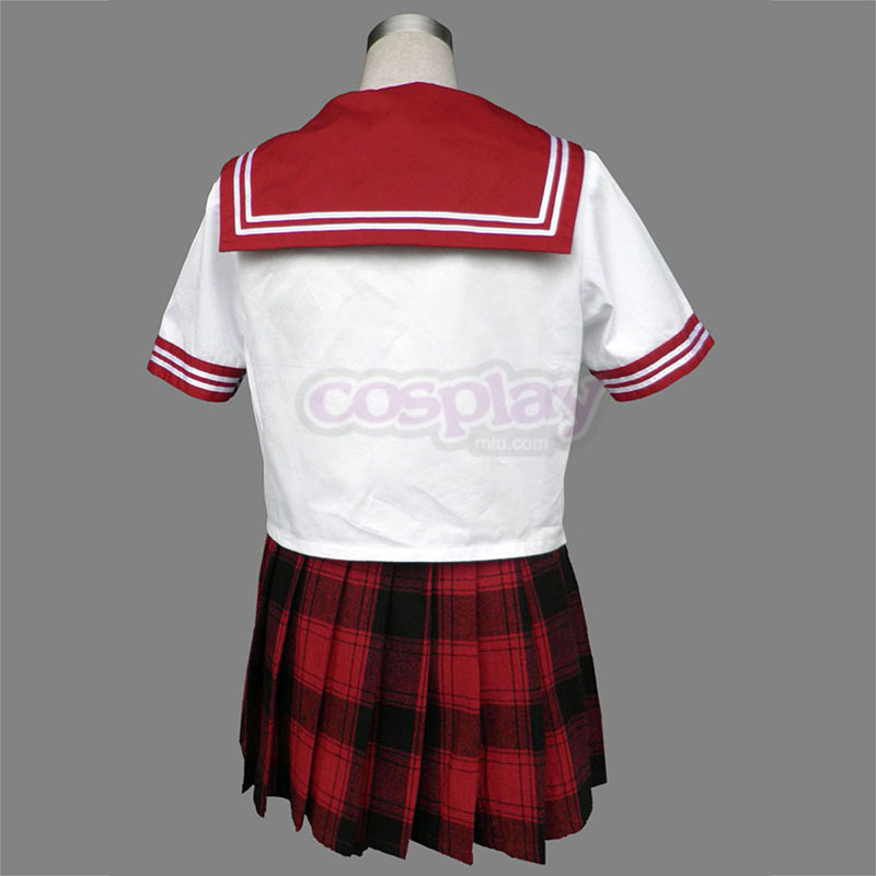 Sailor Uniform 6 Red Grid Cosplay Costumes Canada