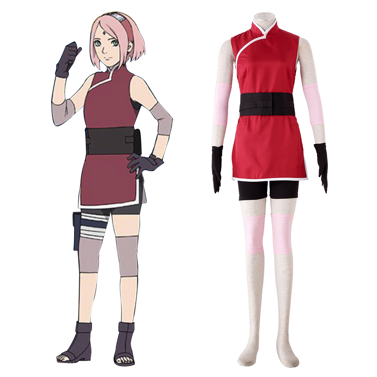 Naruto Sakura Haruno 3 Cosplay Costumes Canada