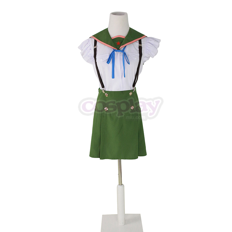 School-Live! Ebisuzawa Kurumi 1 Green Sailor Cosplay Costumes Canada