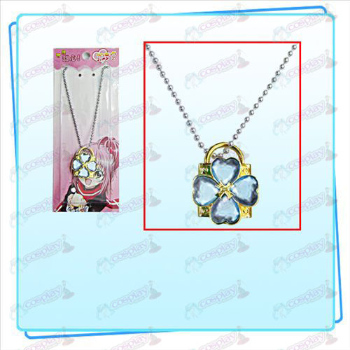 Shugo Chara! Accessories lock necklace (golden locks blue diamond)