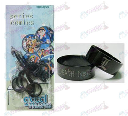 Death Note Accessories black steel couple rings necklace (Rope)
