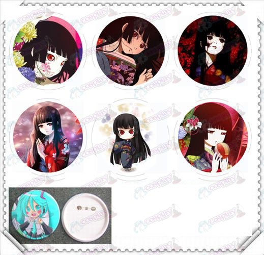 6 mounted 75MM light film badge-Hell Girl Accessories
