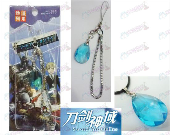 Sword Art Online Accessories Yui heart blue crystal Strap