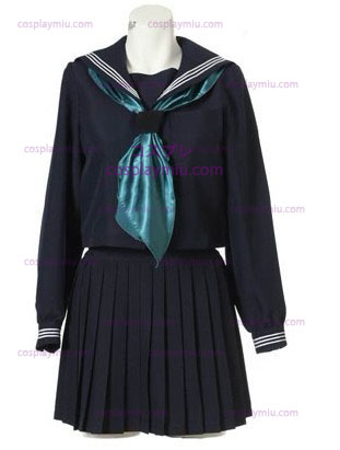 Long Sleeves Sailor School Uniform Cosplay Costume