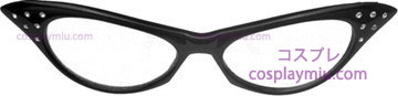 Glasses 50'S Rhinestone Bk Clr