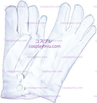 Gloves Men Nylon W/Snap,White
