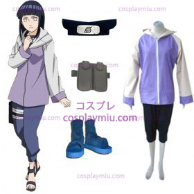 Naruto Shippuden Hinata Hyuga Cosplay Costume and Accessories Set