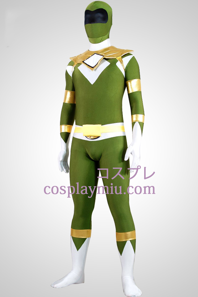 Mighty zentaiin Green Ranger Lycra Spandex Zentai Suit