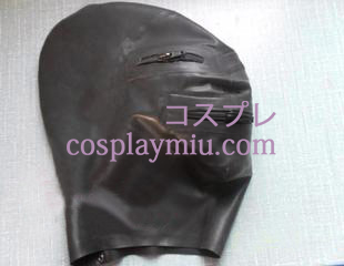 All Face Covered Latex with Zippers on the Eyes and Mouth