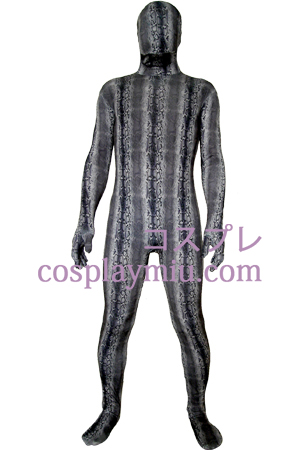 Black Digital Prints Lycra Zentai Suit