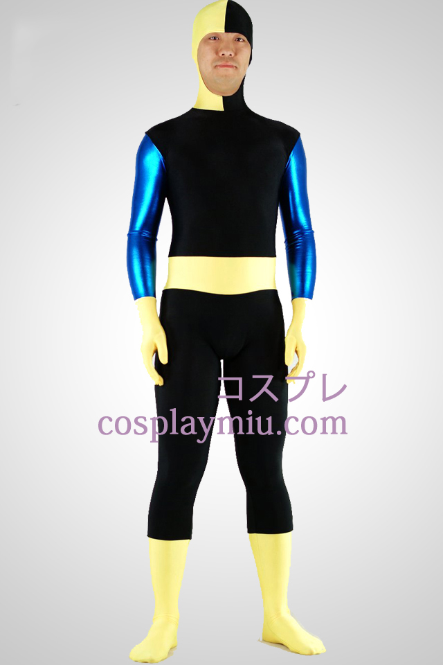 Black Lycra Spandex Zentai Suit with Face Open